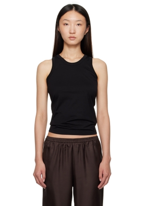 Loulou de Saison Black Poso LDS Cotton Tank Top