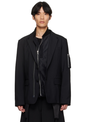 sacai Black Suiting Blazer