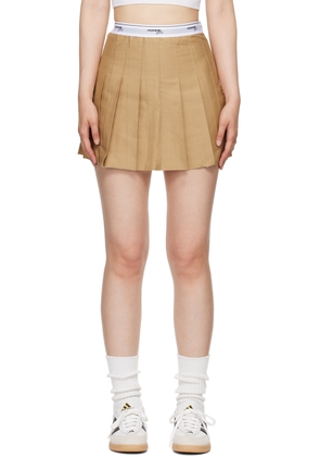 HommeGirls Tan Pleated Miniskirt