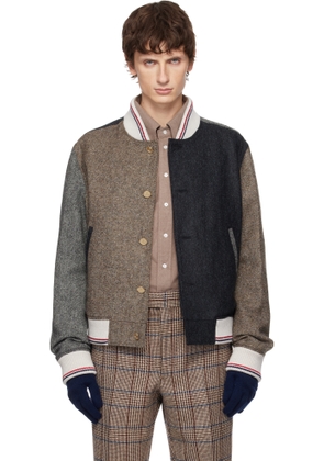 Thom Browne Multicolor Button Up Bomber Jacket