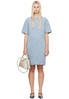TOTEME Blue Trapeze Denim Midi Dress