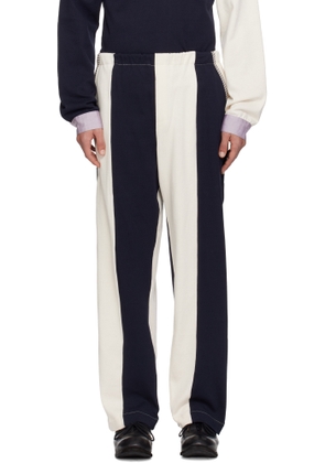 SC103 Off-White & Navy Leap Sweatpants