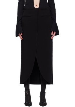 Courrèges Black Ellipse Midi Skirt