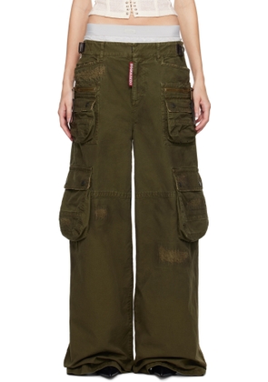 Dsquared2 Khaki Lost Pocket Cargo Pants