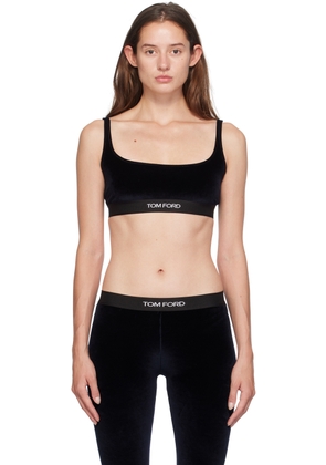 TOM FORD Navy Jacquard-Logo Bra