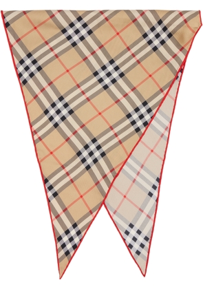 Burberry Beige Check Silk Scarf