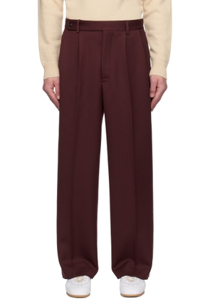 Bode Burgundy Riding Twill Braided Trousers
