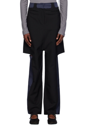 J.Kim Black & Navy Lazzat Classic Trousers