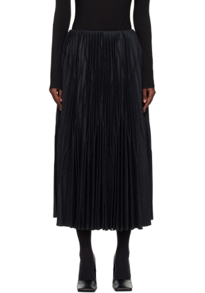 ALAÏA Gray Flannel Pleated Midi Skirt
