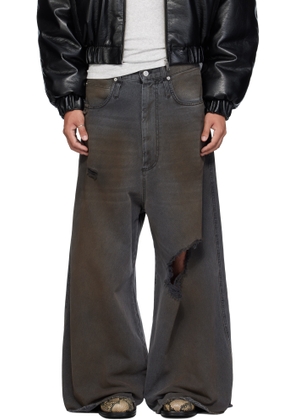 LU'U DAN Gray Dumpster Jeans