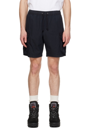 John Elliott Black Garment-Dyed Shorts