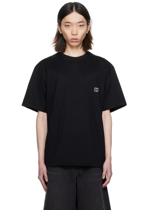 WOOYOUNGMI Black Drawstring T-Shirt
