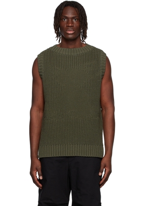 We11done Khaki Cotton Vest