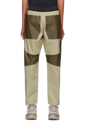 RANRA Beige & Brown Acrylic Trousers