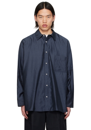 WOOYOUNGMI Navy Patch Pocket Shirt