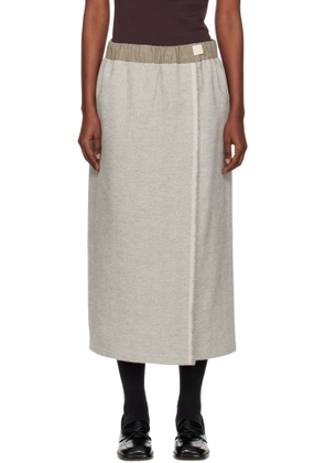 SC103 Gray Lucid Midi Skirt