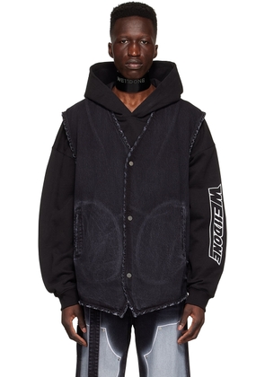 We11done Black Denim Vest