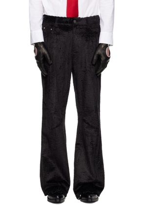 ROCKSTEADY Black Leon Flared Trousers