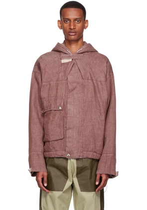 RANRA Burgundy Linen Jacket