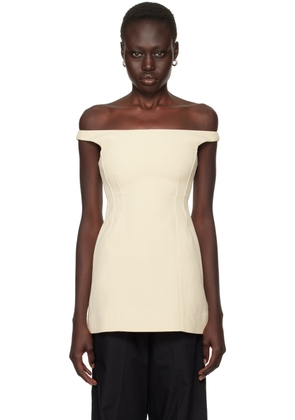 TOTEME Beige Curved Off-Shoulder Camisole