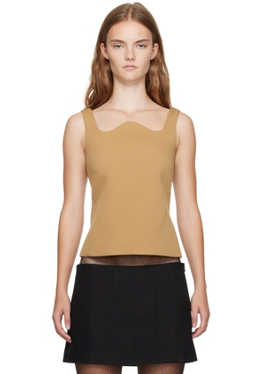 RECTO Yellow Signature Curved Neck Tank Top