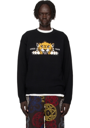 Kenzo Black Kenzo Paris 'KENZO Happy Tiger' Embroidered Sweater