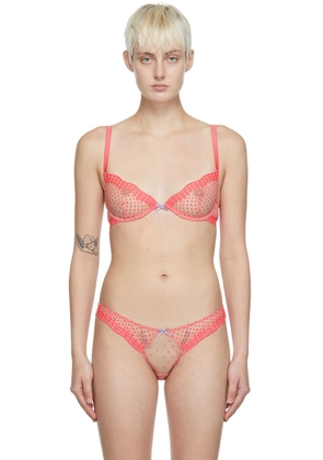 Fleur du Mal Pink Dotty Bra