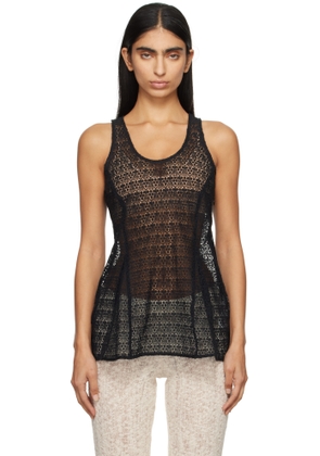 BITE Black Tailored Lace Tank Top