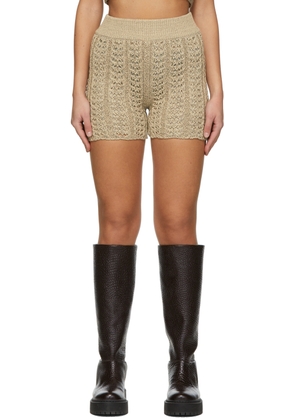 DRAE Beige Cotton Shorts