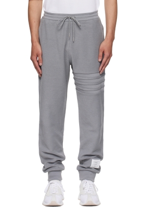 Thom Browne Gray Reverse Loopback 4-Bar Sweatpants