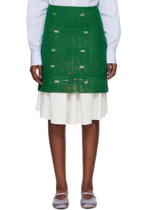 Wales Bonner Green Triumph Midi Skirt