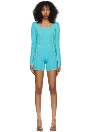 Helenamanzano SSENSE Exclusive Blue Carmen Jumpsuit