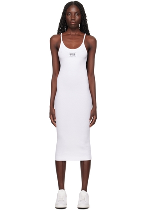 Moschino Jeans White Patch Midi Dress