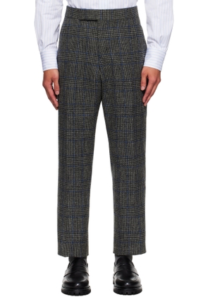 Thom Browne Gray Prince of Wales Hunting Tweed Trousers
