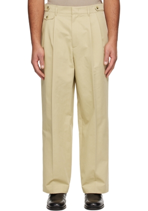 LE17SEPTEMBRE Beige Two Tuck Trousers