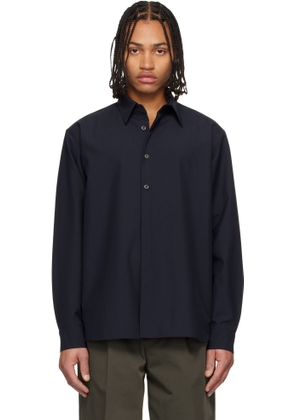 LE17SEPTEMBRE Navy Classic Wool-Blend Shirt