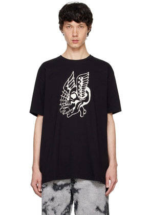 COÛT DE LA LIBERTÉ Black Freddie Winged Skull T-shirt