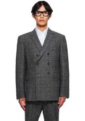 Thom Browne Gray Prince of Wales Hunting Tweed Blazer
