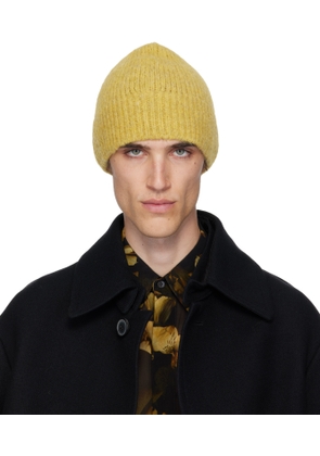 Dries Van Noten Yellow Alpaca Blend Beanie