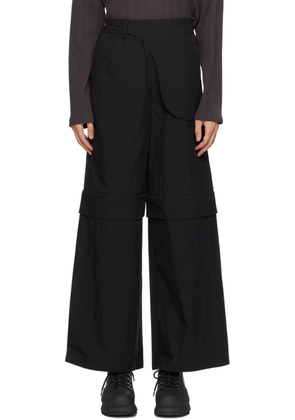 FFFPOSTALSERVICE Black Wide Waistbag Convertible Trousers