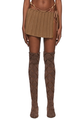 Isa Boulder Brown Reversible Mini Skirt