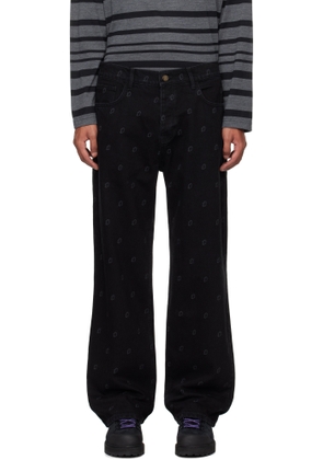 Robyn Lynch Black Laser Etched Eire Motif Jeans