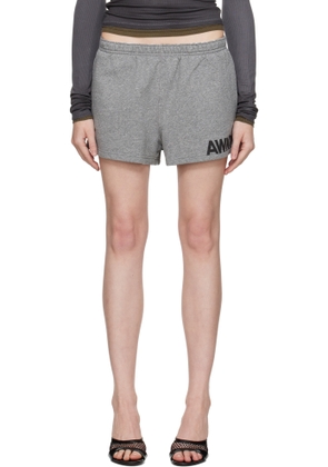 alexanderwang.t Gray Logo Cotton Running Shorts