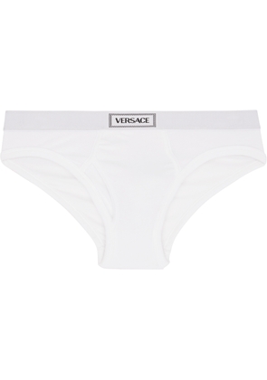 Versace White 90s Vintage Logo Briefs