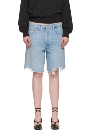 AGOLDE Blue Indra Denim Shorts