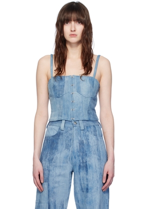 Elleme Blue Paneled Denim Camisole