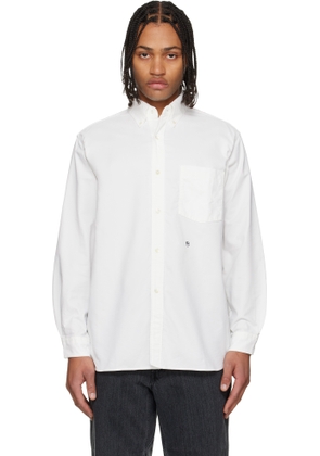 nanamica White Button Down Wind Shirt