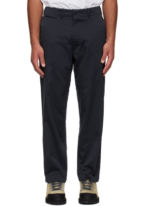 nanamica Navy Wide Chino Trousers