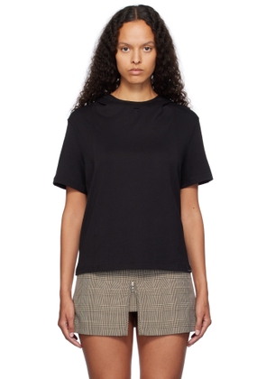 Courrèges Black Hooded T-shirt