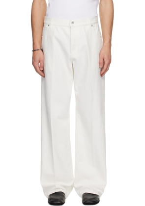 Ferragamo White Five Pocket Jeans